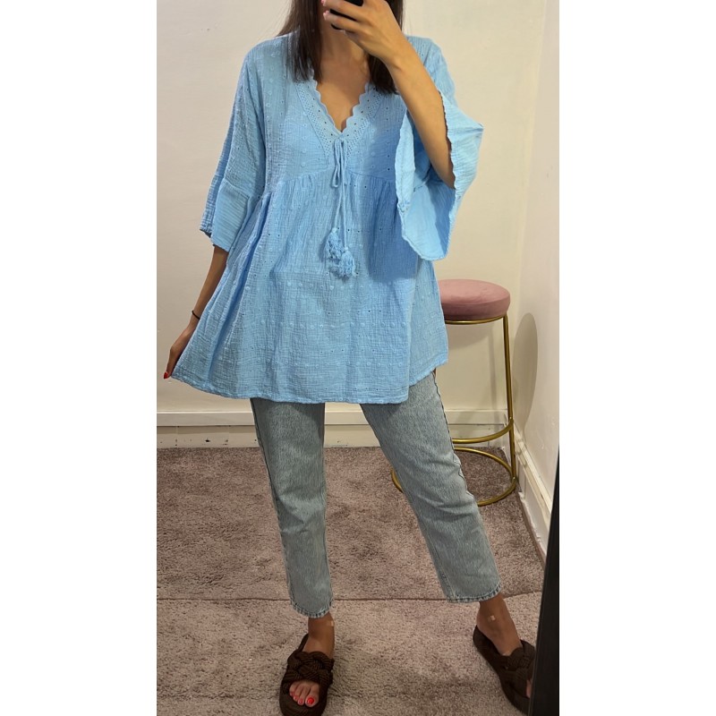 Blouse JAZZ bleu